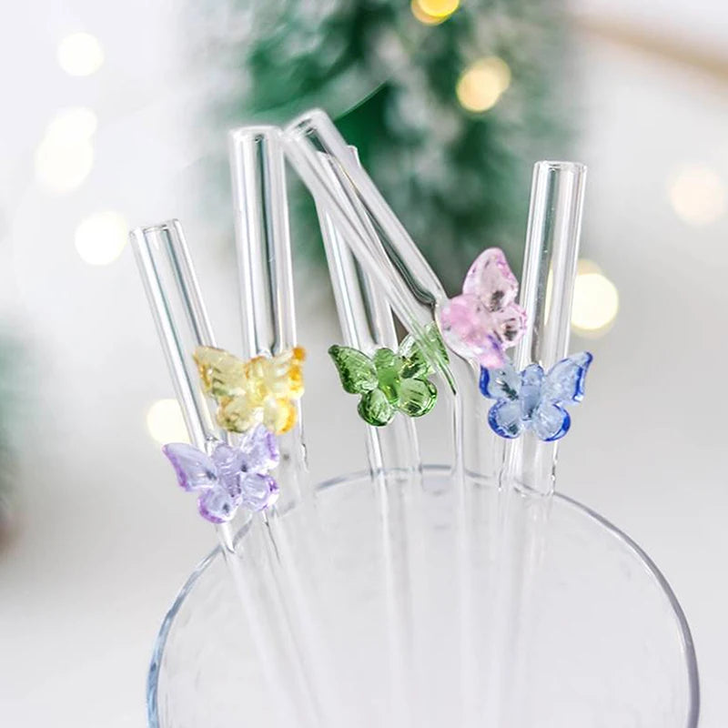 ButterflySip Reusable Glass Straws