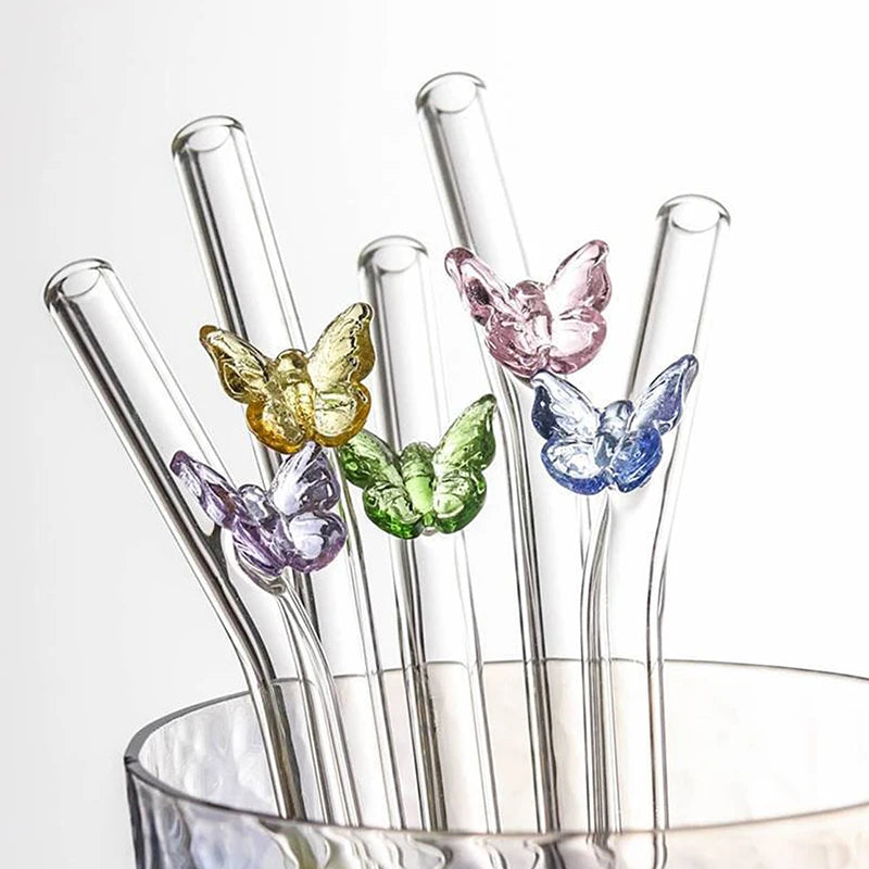 ButterflySip Reusable Glass Straws